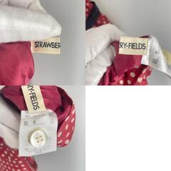 美品 STRAWBERRYFIELDS ストロベリーフィールズ 水玉 春夏 SS ワンピース コットン/ポリエステル レッド レッド レディース【古着】【中古】の画像