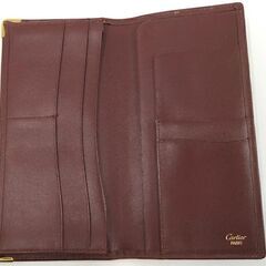 A-238【リユースのサカイ野々市店】【中古】Cartier マストライン 札入れ レザー ボルドー ※クリーニング済みの画像