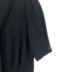 美品 TOKYO SOIR トウキョウソワール 無地 春夏 SS ワンピース ポリエステル ブラック レディース ボウタイ　モード【古着】【中古】の画像