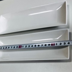 長方形白い皿10枚セット、前菜や魚皿用の画像