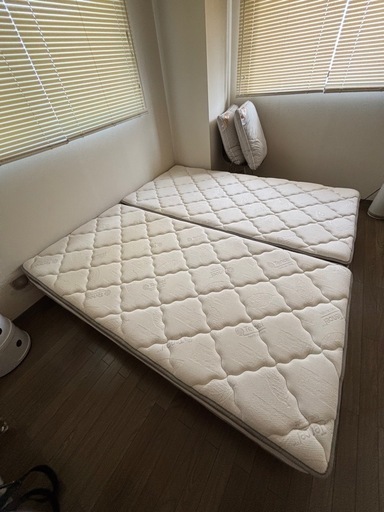 脚付マットレス　2台セット　シングル