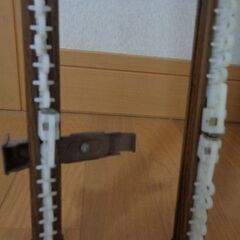 カーテンのダブルレール★長さ1メートルｘ２本のフレキシブル対応/濃い茶色※カーテン本体なし/中古/千葉県市原市手渡しの画像
