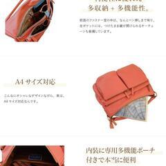 お買い得!65%引き美品MilanoHouseポ-チ付きレザーバックイタリア製の画像