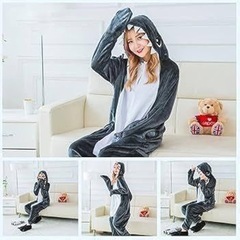 新品！Asminlee サメ 着ぐるみ パジャマ ハロウィン コスプレ 衣装Mの画像