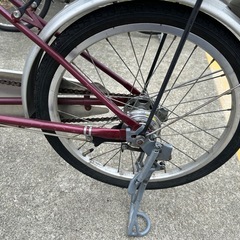 中古自転車　ブリヂストン　えんじ色　20インチ　の画像