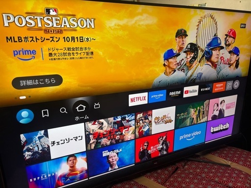 TCL 55C8 4K 量子ドット スマートテレビ サウンドバー搭載 美品