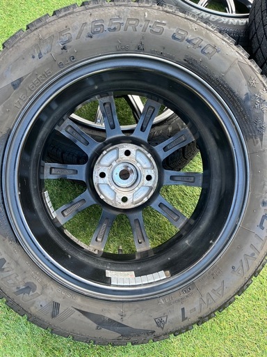 最終値下げ！175/65r15 スタッドレス ホイールセット　ナンカンAW-1 2023年製　袋ナット付　バリ山