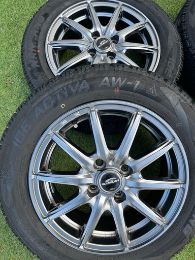 最終値下げ！175/65r15 スタッドレス ホイールセット　ナンカンAW-1 2023年製　袋ナット付　バリ山