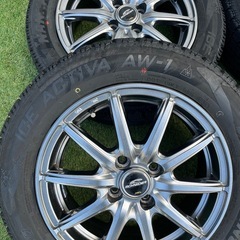 175/65r15 スタッドレス ホイールセット　ナンカンAW-1 2023年製　袋ナット付　バリ山の画像