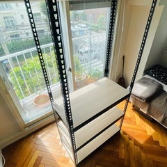180cm X 80cm X 40cm ハンガーラックの画像