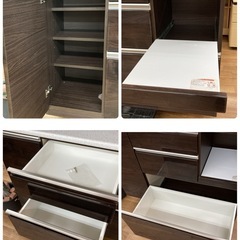 ジモティー限定価格！S740 ⭐ NITORI ニトリ キッチンボード アルミナ2 幅120.5cm USED 綺麗 の画像