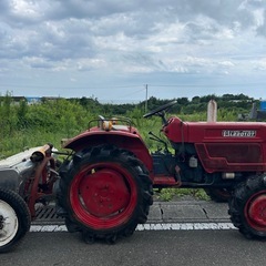 クボタ トラクター　22馬力 4WD セル付き　540h ディーゼル　耕運　畝立て 畑　スター農機  肥料散布機　ライムソワー MLS120 作業機 ジョイント付き 消石灰 施肥 肥料まき 宮崎　簡易始動動画あり の画像