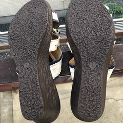 エスニックウェッジ サンダル ブラウン 美品の画像