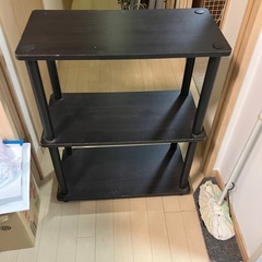 カラーボックス2点＋シェルフの画像