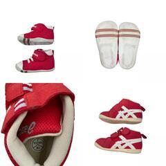 186001 asics　mikihouse　ベビーシューズ　12.5cm　 レッド キッズ ２点まとめ売り [0000000001334]の画像