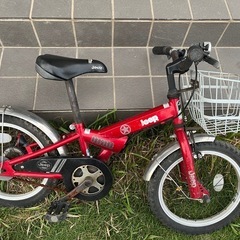ジープjeep自転車　　赤　子供用の画像