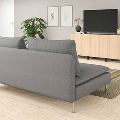 美品　IKEA ソーデルハムン　3人掛けソファ　グレー　モノトーンの画像