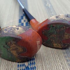 ゴルフ パーシモン ドライバー フェアウェイなどの画像
