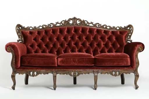 【成約済み】ソフィアシリーズ　ロココ調ソファ　3人掛け