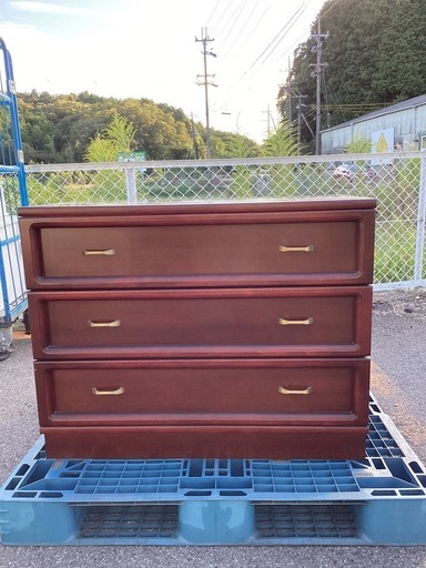 ☆ カリモク 家具 キャビネット チェスト タンス 収納 整理 箪笥 3段 木製 洋 和 たんす 引出 インテリア アンティーク