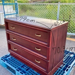 ☆ カリモク 家具 キャビネット チェスト タンス 収納 整理 箪笥 3段 木製 洋 和 たんす 引出 インテリア アンティーク の画像