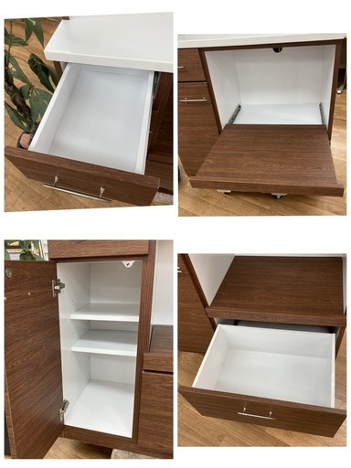 ジモティー限定価格！S166 ⭐ キッチンボード 食器棚 コンパクト カウンター低め 幅89.5cm USED