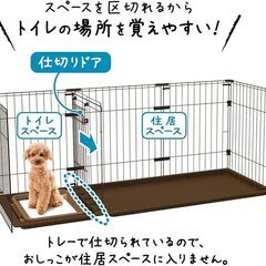 ペティオ (Petio) トイレのしつけが出来る ドッグルームサークル 2Way スタンダード 本体の画像