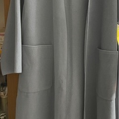 【近日処分】未使用くすみブルーロングコートの画像