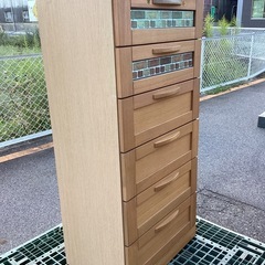 キャビネット　家具　タンス　6段　スリム　箪笥の画像