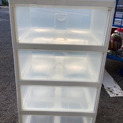 四段 プラスチック　キャビネット　家具　収納　タンス　の画像