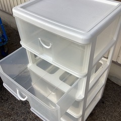 四段 プラスチック　キャビネット　家具　収納　タンス　の画像