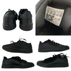 186000 現状品 adidas アディダス アドバンコート スニーカー 24cm GW9284 ブラック [0000000001373]の画像