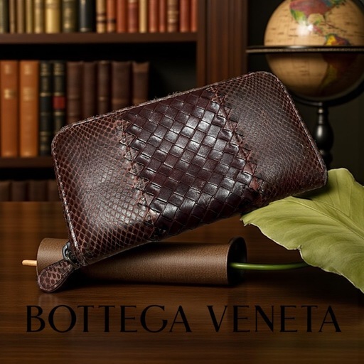 ボッテガヴェネタ パイソン イントレチャート 長財布