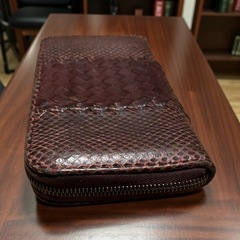 ボッテガヴェネタ パイソン イントレチャート 長財布の画像