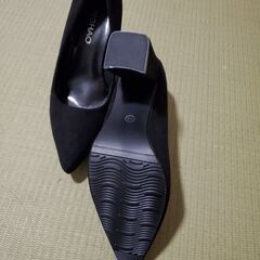 黒　太ヒール8cm　サイズ38(24cm位)の画像