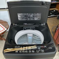 【動作保証あり】Hisense Keyword 2021年 HW-G55E7KK 5.5kg 全自動洗濯機 ガラスフタ【管理KRS806】の画像