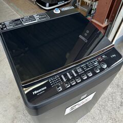 【動作保証あり】Hisense Keyword 2021年 HW-G55E7KK 5.5kg 全自動洗濯機 ガラスフタ【管理KRS806】の画像