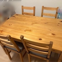 ナフコ　ダイニングテーブル　チェア4脚　値下げ交渉可の画像
