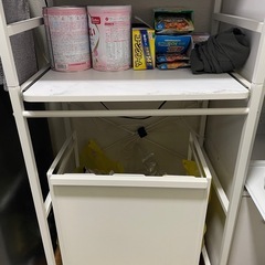 大理石模様　棚　収納　キッチン　ゴミ箱の画像