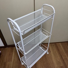 【0円】NITORI キッチンワゴン 3段（キャスター付き）幅17cm ※10/1正午までに引取限定の画像