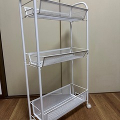 【0円】NITORI キッチンワゴン 3段（キャスター付き）幅17cm ※10/1正午までに引取限定の画像