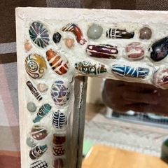 レトロ貝殻埋込鏡の画像