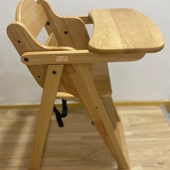 ハイチェア ベビーチェア　木製の画像