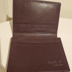 agnes b. 財布 名刺入れ ブラック × パープルの画像