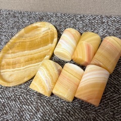 新品　天然石　希少　ショットグラスセットの画像