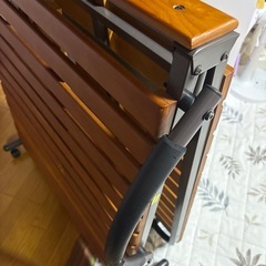木製すのこ折りたたみベッドの画像