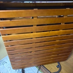 木製すのこ折りたたみベッドの画像