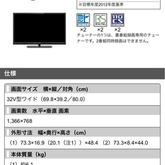 SHARP テレビ の画像
