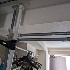 固定 2M高さあり吊り下げハンガー　洗濯物干しの画像