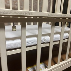 ◆katoji 木製ミニベビーベッド　布団・収納付き◆の画像